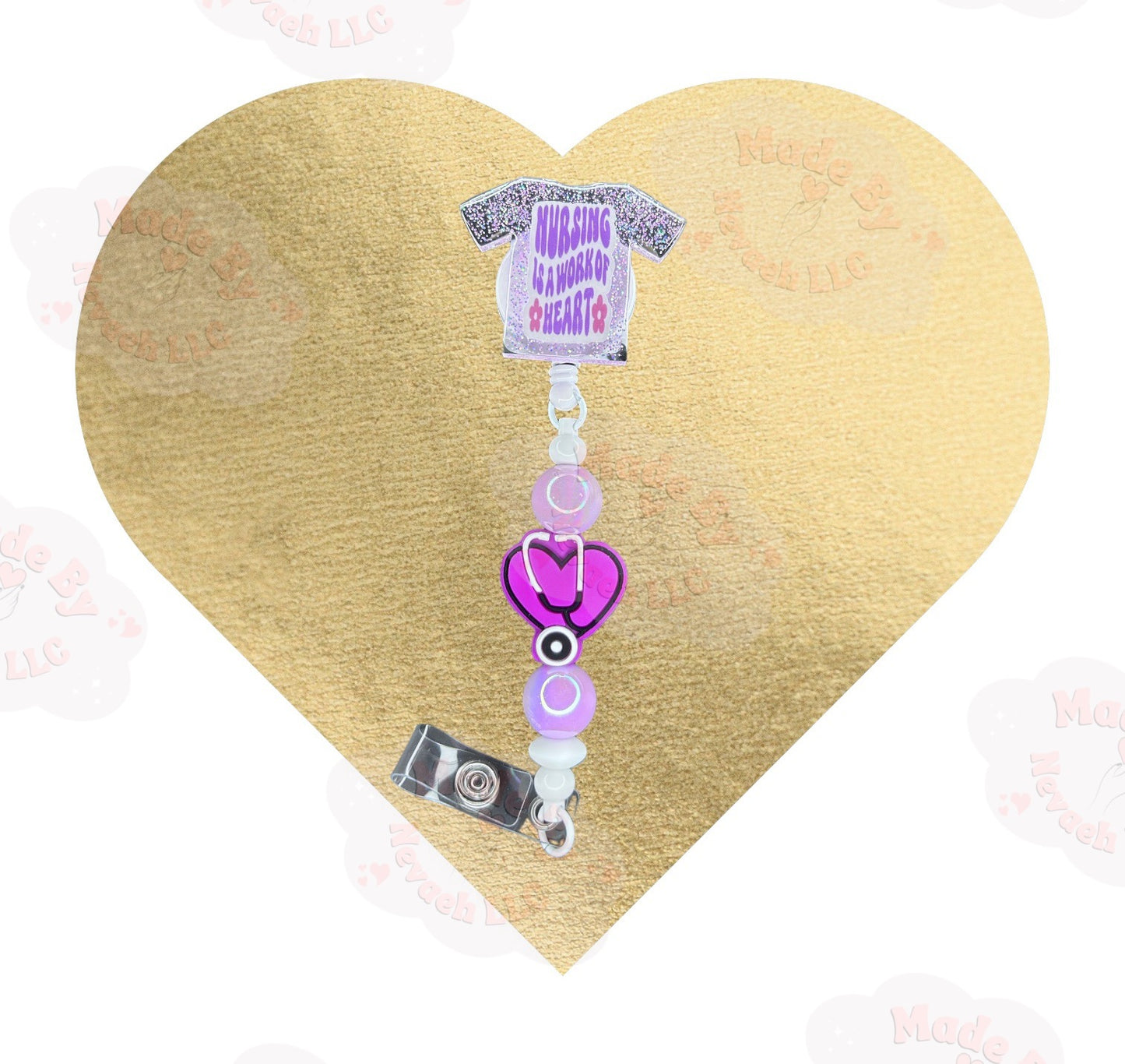 Nursing Heart Badge Reel